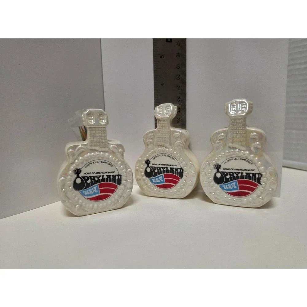 vintage souvenir salt and pepper shakers toothpick holder Opryland USA Nashville